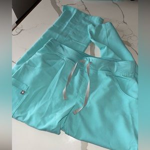 FIGS Kade seafoam cargo pant